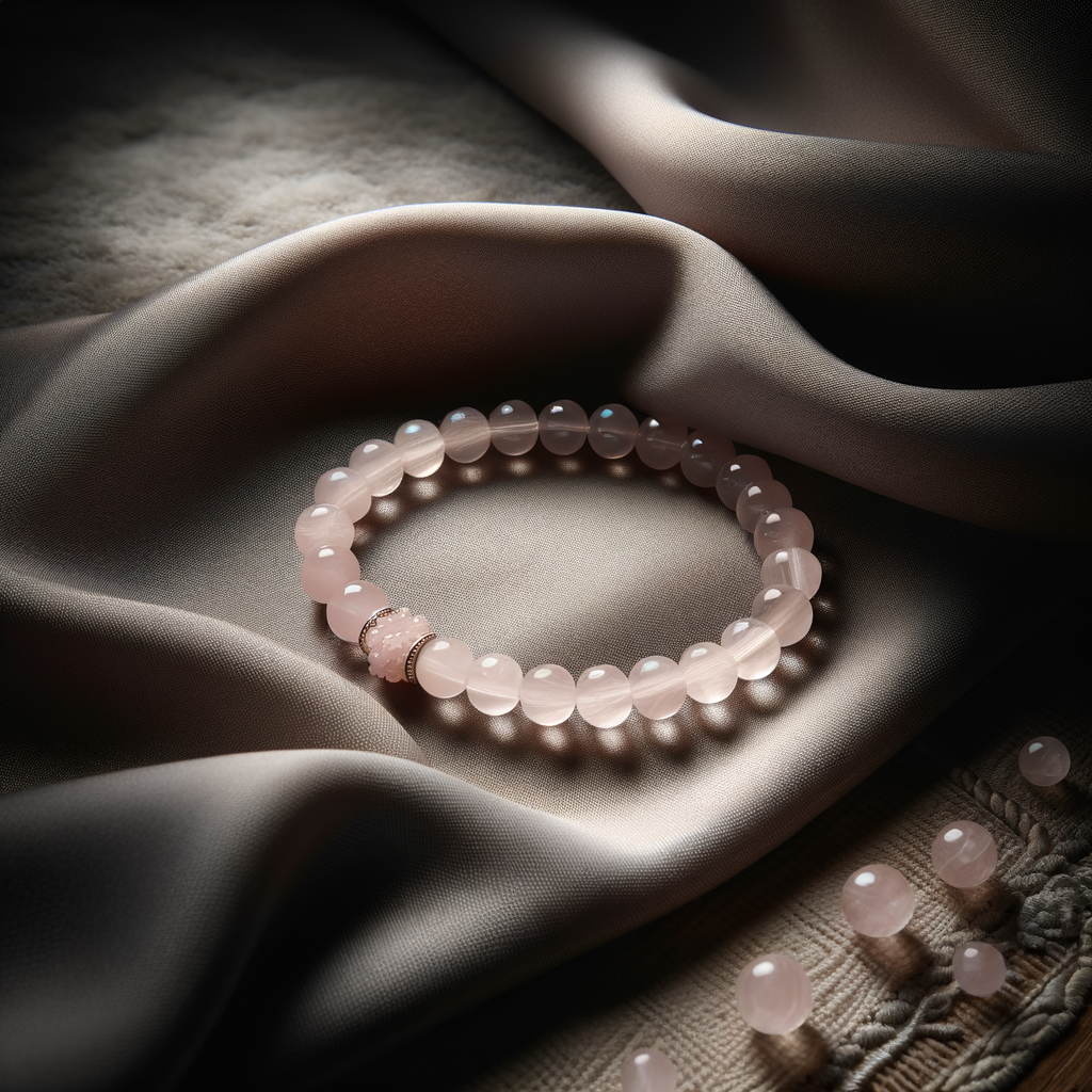 Rose Quartz Heart Bracelet